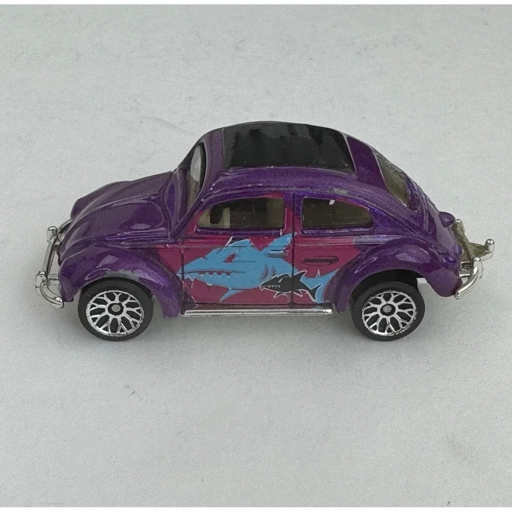 Vintage Matchbox 1962 VW Beetle Purple Shark Tampo Diecast Toy‎ Car 1998 Mattel